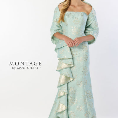 Montage M2226 Long Peplum Formal Mermaid Evening Dress
