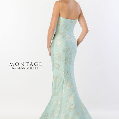 Montage M2226 Long Peplum Formal Mermaid Evening Dress