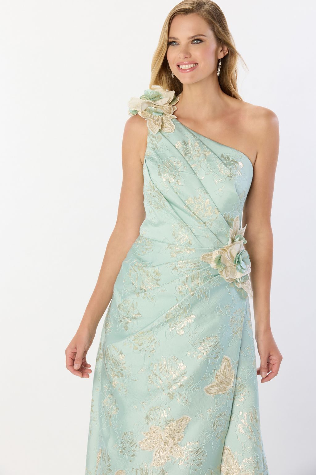 Montage M2229 Long Floral A Line Formal Dress