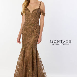 Montage M2232 Long Lace Sequin Mermaid Evening Formal Dress