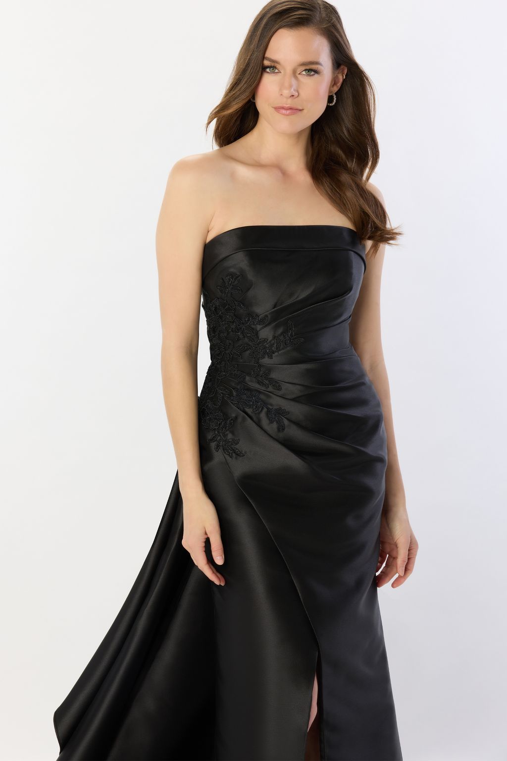 Montage M2235 Long Lace High Slit Formal Evening Dress