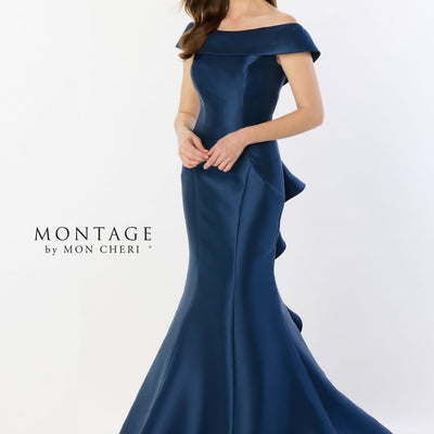 Montage M2237 Long Formal Ruffle Evening Dress