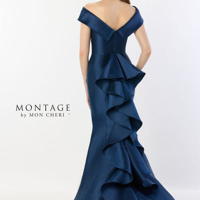 Montage M2237 Long Formal Ruffle Evening Dress