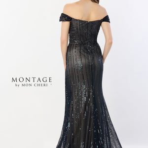 Montage M2240 Sequin Long Split Formal Dress