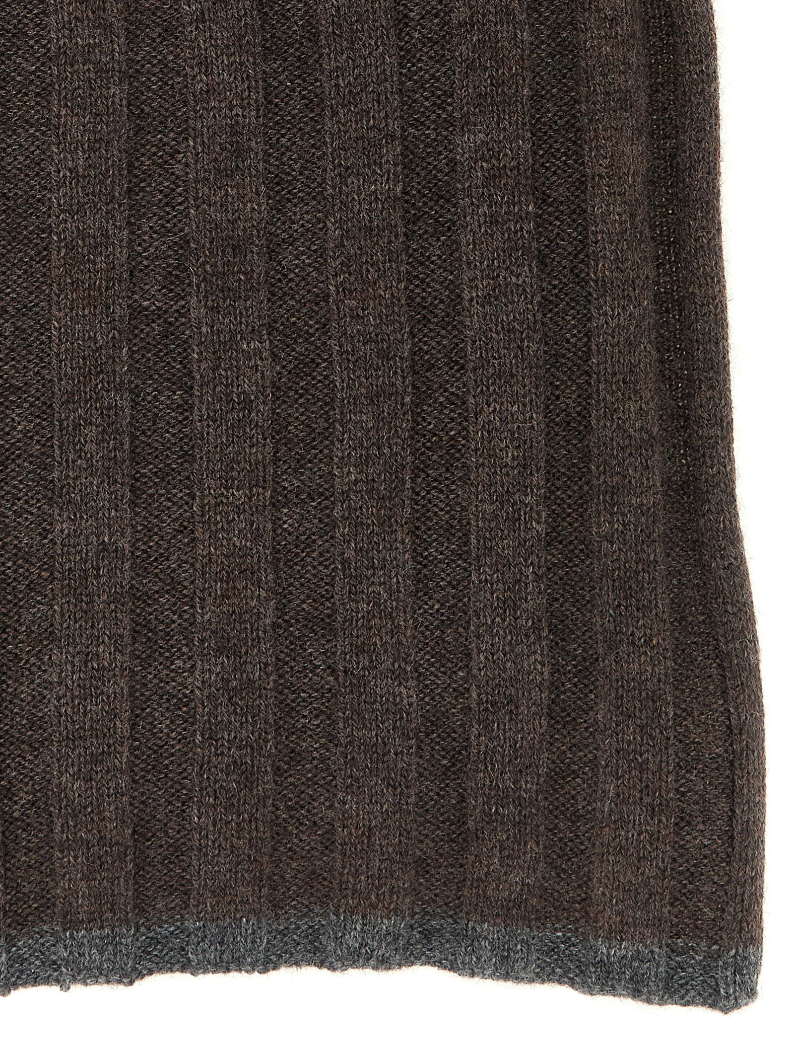 Brunello Cucinelli Ribbed Cashmere Knit Scarf