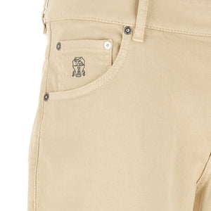 Brunello Cucinelli Logo Embroidery Jeans
