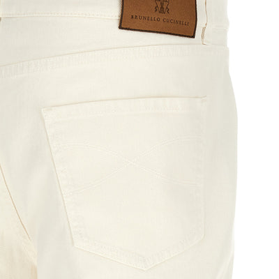 Brunello Cucinelli Logo Embroidery Jeans