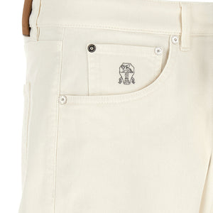 Brunello Cucinelli Logo Embroidery Jeans