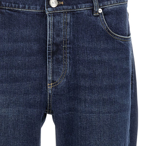 Brunello Cucinelli Logo Embroidery Stretch Jeans