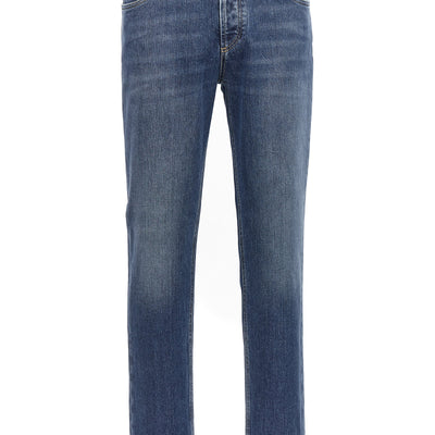 Brunello Cucinelli Logo Embroidery Stretch Jeans