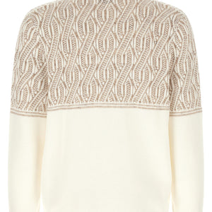 Brunello Cucinelli Braided Jacquard Shoulders Cardigan