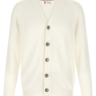 Brunello Cucinelli English Ribbed Cardigan