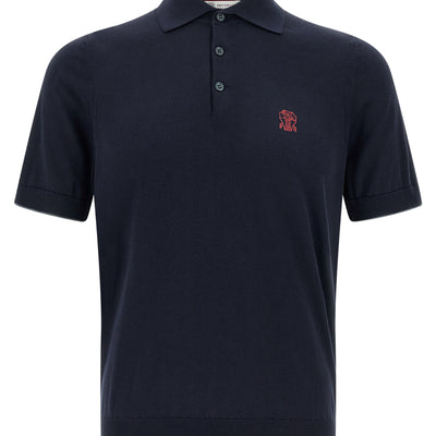 Brunello Cucinelli Logo Embroidery Polo Shirt