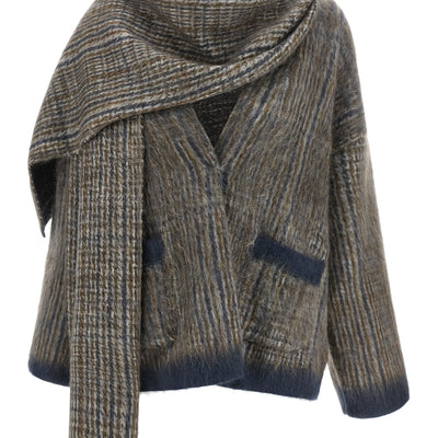 Brunello Cucinelli Cardigan With Scarf