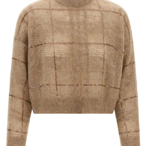 Brunello Cucinelli Sequin Check Sweater