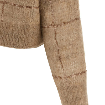 Brunello Cucinelli Sequin Check Sweater