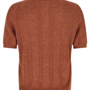 Brunello Cucinelli Wide Ribbed Polo Shirt