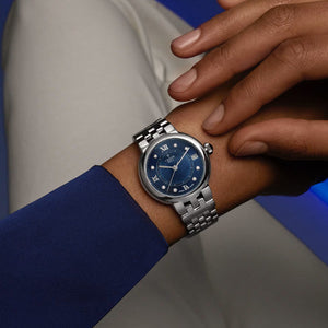 Tudor Clair De Rose Blue With Diamond Dial Women 26mm M35200-0010
