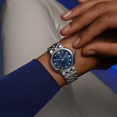 Tudor Clair De Rose Blue With Diamond Dial Women 26mm M35200-0010