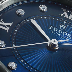 Tudor Clair De Rose Blue With Diamond Dial Women 26mm M35200-0010
