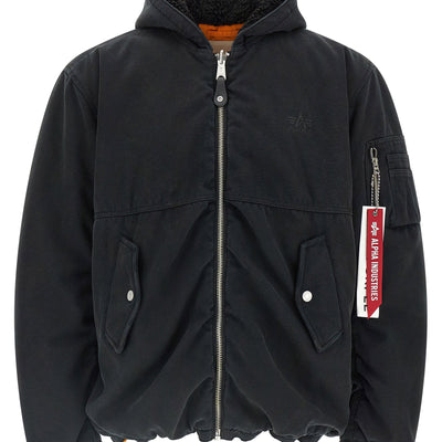 Alpha Industries X Purple Reversible Bomber Jacket