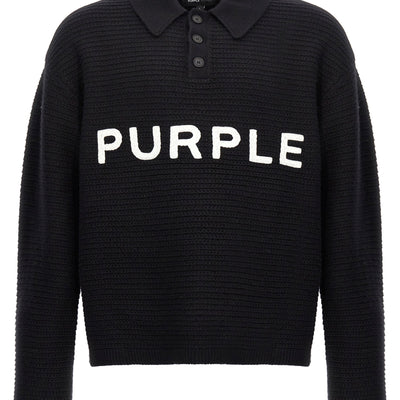 Purple Logo Embroidery Sweater