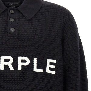Purple Logo Embroidery Sweater
