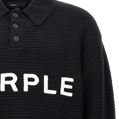 Purple Logo Embroidery Sweater