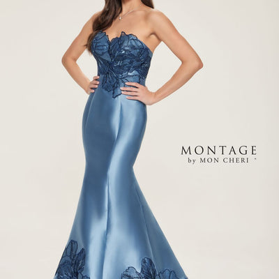 Montage M841 Long Mermaid Lace Formal Dress