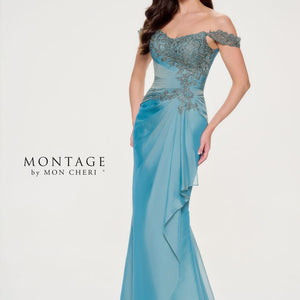 Montage M843 Long Ruched Mermaid Formal Dress