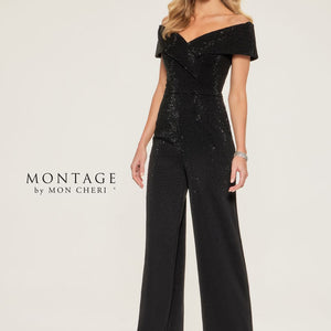 Montage M850 Long Wide Leg Evening Formal Jumpsuit