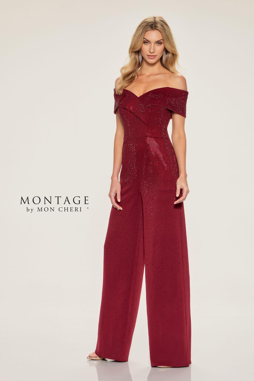 Montage M850 Long Wide Leg Evening Formal Jumpsuit