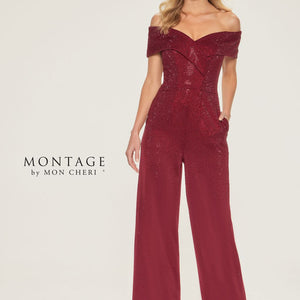 Montage M850 Long Wide Leg Evening Formal Jumpsuit