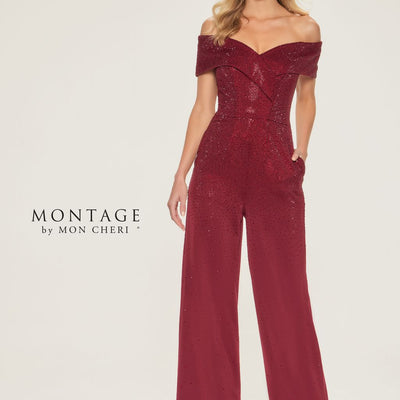 Montage M850 Long Wide Leg Evening Formal Jumpsuit