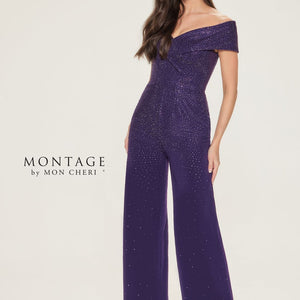 Montage M850 Long Wide Leg Evening Formal Jumpsuit