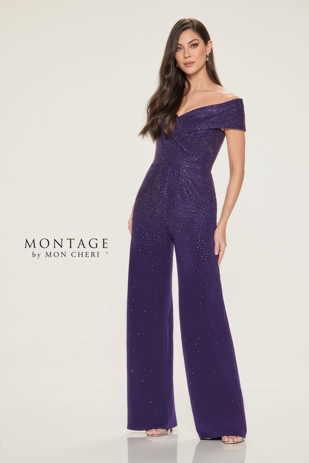 Montage M850 Long Wide Leg Evening Formal Jumpsuit