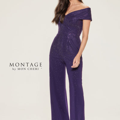 Montage M850 Long Wide Leg Evening Formal Jumpsuit