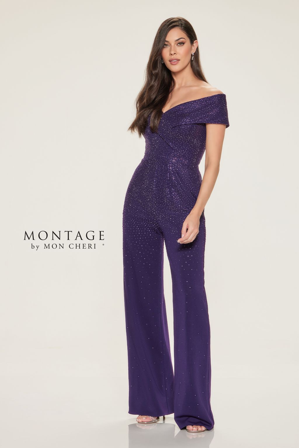 Montage M850 Long Wide Leg Evening Formal Jumpsuit