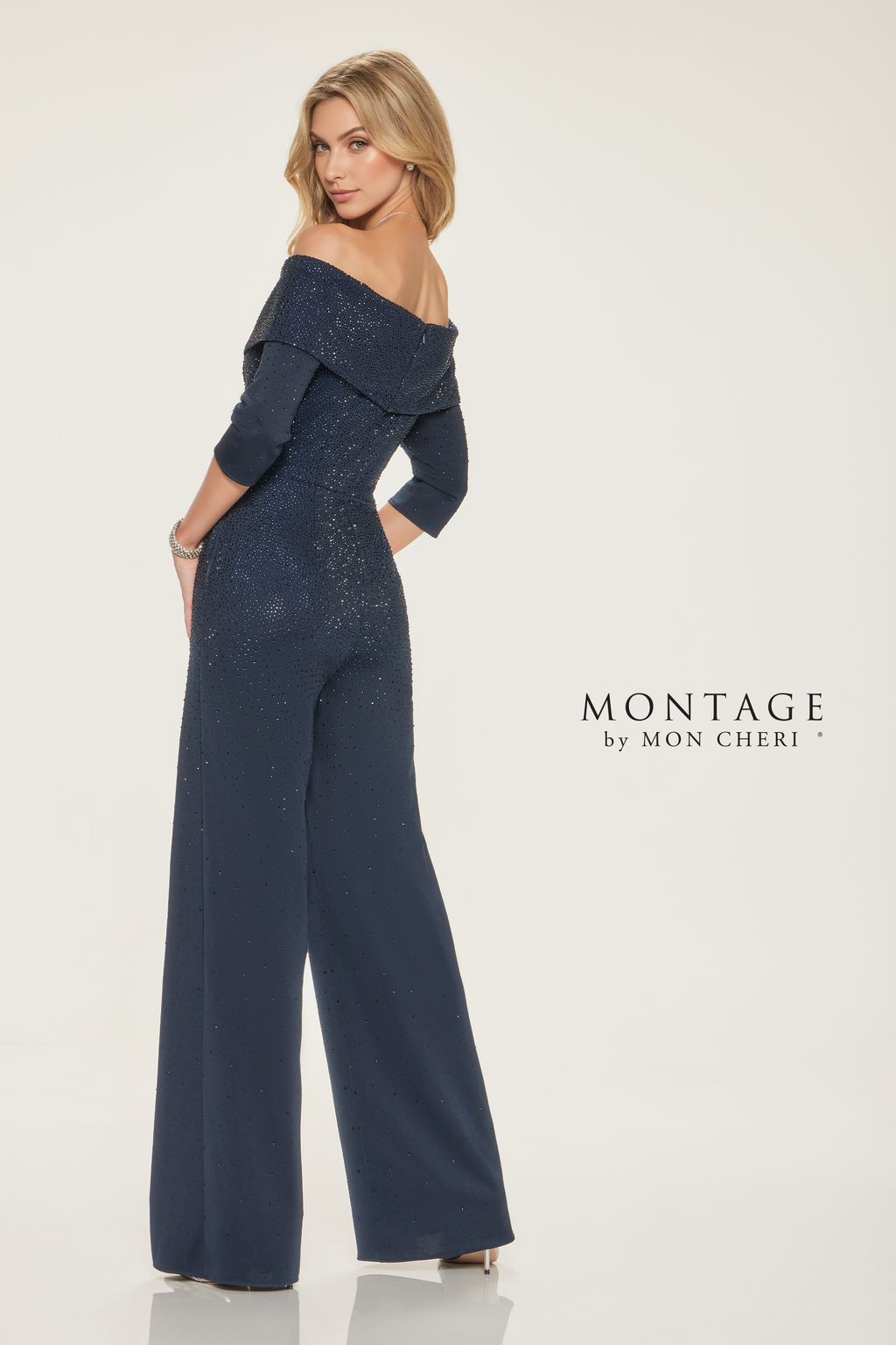 Montage M850 Long Wide Leg Evening Formal Jumpsuit