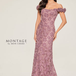Montage M854 A Line Sequin Long Formal Dress