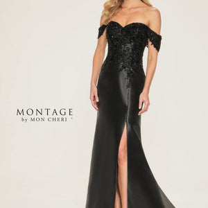 Montage M855 Long Sequin Lace Formal Dress
