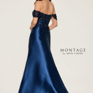 Montage M855 Long Sequin Lace Formal Dress