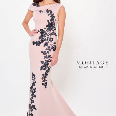 Montage M901 Long Mermaid Formal Beaded Evening Dress