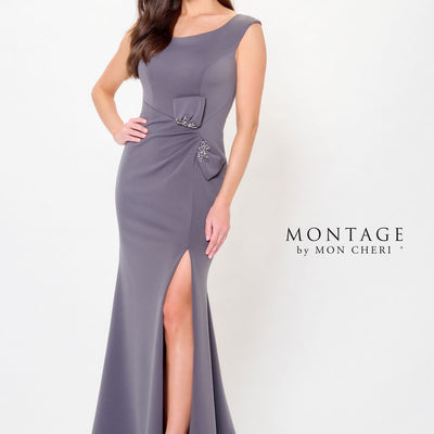 Montage M903 Long Fitted Formal Beaded Evening Dress
