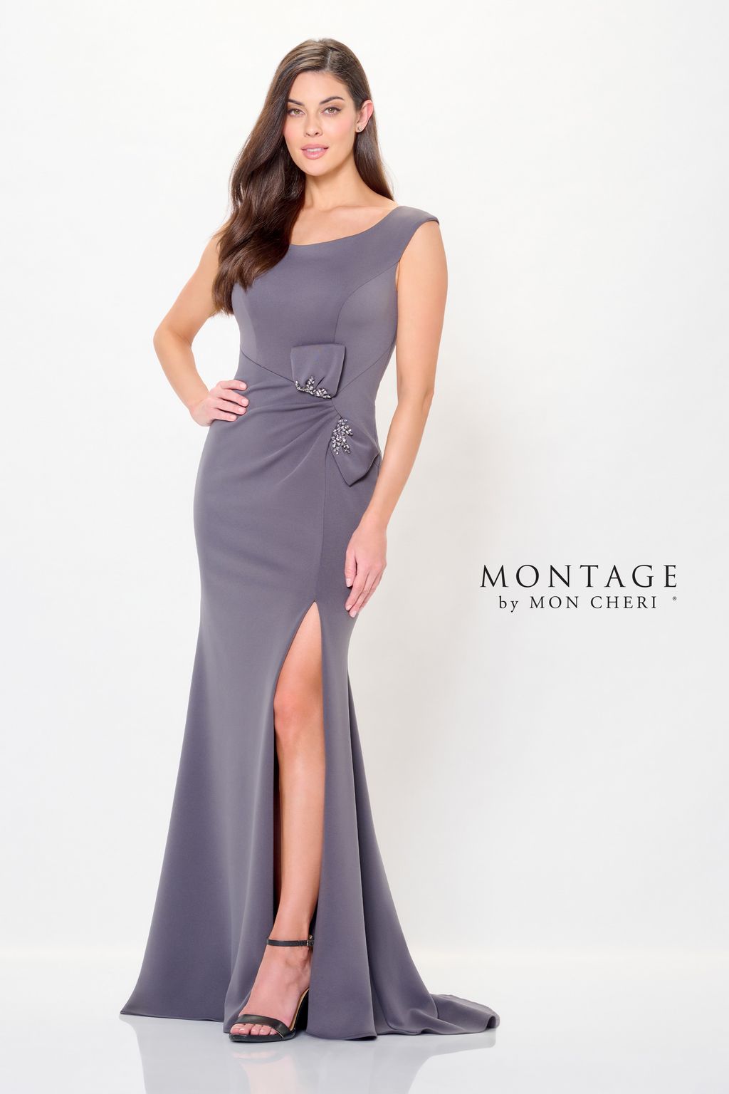 Montage M903 Long Fitted Formal Beaded Evening Dress