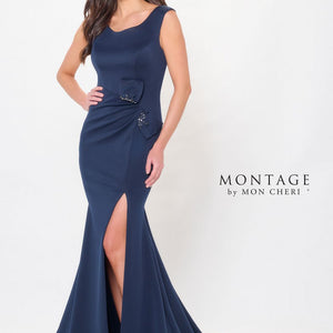 Montage M903 Long Fitted Formal Beaded Evening Dress