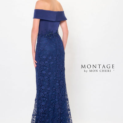 Montage M907 Long Beaded Sequin Formal Evening Dress