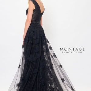 Montage M909 Long Formal Detachable Train Evening Dress