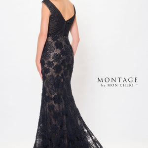 Montage M909 Long Formal Detachable Train Evening Dress