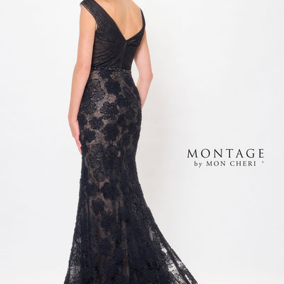 Montage M909 Long Formal Detachable Train Evening Dress